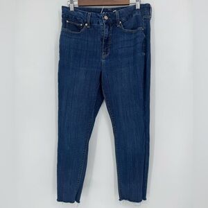 Seven7 Women's Dark Blue Tummyless High-Rise Skinny Denim Basic Jeans Size 12